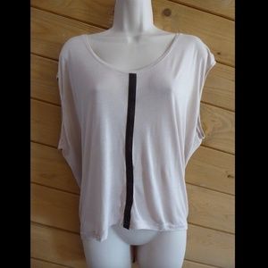 Trouve Beige Faux Leather Shirt Stretchy Tank Top Layer Sleeveless